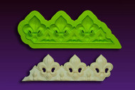 Fleur De Lis Border Mold--Marvelous Molds Silicone Mold