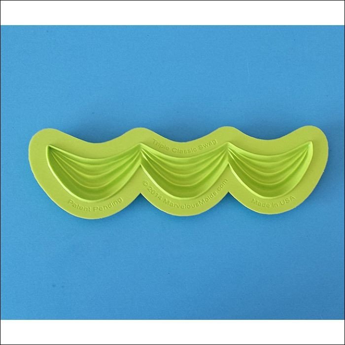 Triple Classic Swag--Marvelous Molds Silicone Mold - Cake