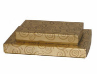 GOLD SWIRL WRAPPED BOX--VARIETY OF SIZES