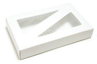 1/2# FOLDING COVER WHITE/TRIA.WINDOW 7 1/8" X 4 1/2" X 1 1/8"--PKG/25. REQUIRES SEPARATE BASE.