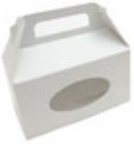 WHITE  FOLDING TOTE BOX 6-3/8" x 3" x 3-1/2"--PKG/25