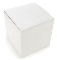 4 X 4 X 4" FOLDING WHITE CANDY BOX--PKG/25