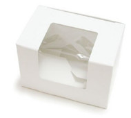 1# FOLDING WHITE EGG BOX/WINDOW 5 1/2" X 4" X 3 1/8"--PKG/25