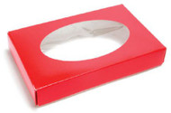 1/2# FOLDING COVER RED  WINDOW 7 1/8" X 4 1/2" X 1 1/8"--PKG/25. REQUIRES SEPARATE BASE.