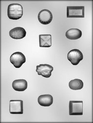 1" - 1-1/4" ASSORTED SHAPE CHOCOLATE CANDY MOLD