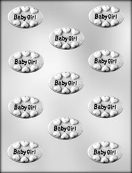 1-7/8" OVAL BABY GIRL CHOCOLATE CANDY MOLD