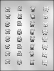 3/4" BEAR/BUTTERFLY CHOCOLATE CANDY MOLD