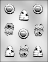 1-5/8" - 2" BEE ASSORTMENT CHOCOLATE CANDY MOLD