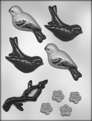 3-1/2" BIRDS/BLOOMS CHOCOLATE CANDY MOLD