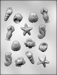 1-1/2" - 2-1/8" SEA CREATURE ASST CHOCOLATE CANDY MOLD