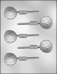 1-3/4" SAND DOLLAR SUCKER CHOCOLATE CANDY MOLD