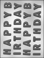 1-1/4"BIRTHDAY LETTER CHOCOLATE CANDY MOLD