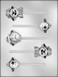 1-7/8" - 2-1/4" CLOWN ASSTMT SUCKER CHOCOLATE CANDY MOLD