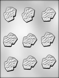 1-3/4" DICE PAIR CHOCOLATE CANDY MOLD
