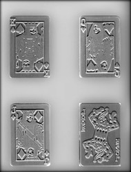 3-1/2" PLAYING CARD CHOCOLATE CANDY MOLD..