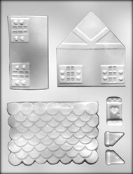 4-1/4" 3D GINGERBREAD HOUSE CHOCOLATE CANDY MOLD