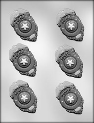3" POLICE BADGE CHOCOLATE CANDY MOLD