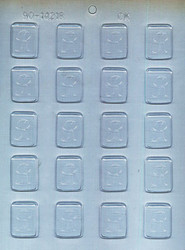 1-1/4" INITIAL R MINT CHOCOLATE CANDY MOLD