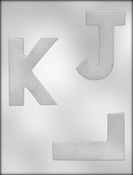 4" LETTER J-K-L CHOCOLATE CANDY MOLD