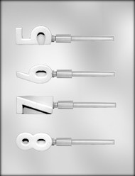 2" NUMBER 5-6-7-8 SKR CHOCOLATE CANDY MOLD