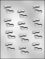 1-1/4" FOOT PRINT CHOCOLATE CANDY MOLD
