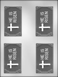 3-3/4" HE IS RISEN BAR CHOCOLATE CANDY MOLD