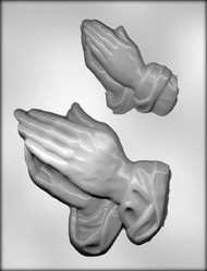 4-1/2" & 6-1/2" PRAYING HANDS CHOCOLATE CANDY MOLD