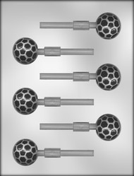 1-3/8" SOCCER BALL SUCKER CHOCOLATE CANDY MOLD