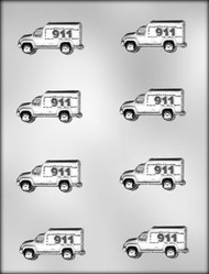 2-1/4" AMBULANCE CHOCOLATE CANDY MOLD