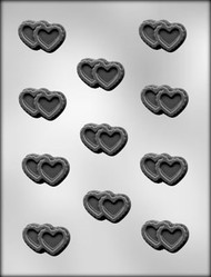 1-3/4" DOUBLE FILIGREE HEART CHOCOLATE CANDY MOLD