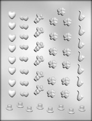 1"-5/8" VAL/ST PAT ASST CHOCOLATE CANDY MOLD