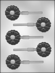 2" HEART FLOWER SUCKER CHOCOLATE CANDY MOLD