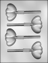 2-3/4" DBL HRT SUCKER CHOCOLATE CANDY MOLD