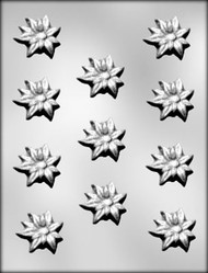 1-1/2" POINSETTIA CHOCOLATE CANDY MOLD