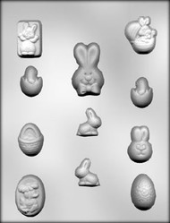 1-1/4" - 2-3/8" EASTER ASSORTMENT CHOCOLATE CANDY MOLD