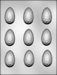 2" 3D FLORAL EGG CHOCOLATE CANDY MOLD