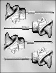 2-1/2" WITCH HEAD SUCKER CHOCOLATE CANDY MOLD