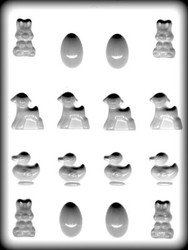 1-3/8" - 1-3/4" EASTER ASSORTMENT HARD CANDY MOLD