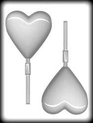 3-3/4" SMOOTH HEART HARD CANDY MOLD