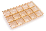 1/2# GOLD SQUARE CAVITY INSERT ONLY (BOX NOT INCLUDED)--PKG/25