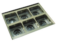 1/4# GOLD SQUARE CAVITY INSERT ONLY (BOX NOT INCLUDED)--PKG/25