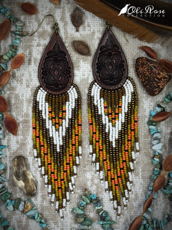 Scooby-Doo** Shaggy  Beaded Leather Earrings 