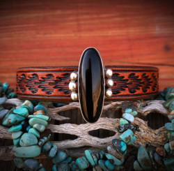 The Current Leather bangle in Rustic Brown