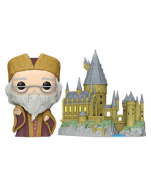 Funko POP! Towns Harry Potter: Dumbledore With Hogwarts Vinyl Figure