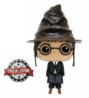 Funko POP! Movies Harry Potter: Harry With Sorting Hat Vinyl Figure - Special Edition - Damaged Box / Paint Flaw