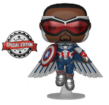 Funko POP! Marvel The Falcon And The Winter Soldier: Captain America (Flying) Vinyl Figure - Special Edition - Damaged Box / Paint Flaw