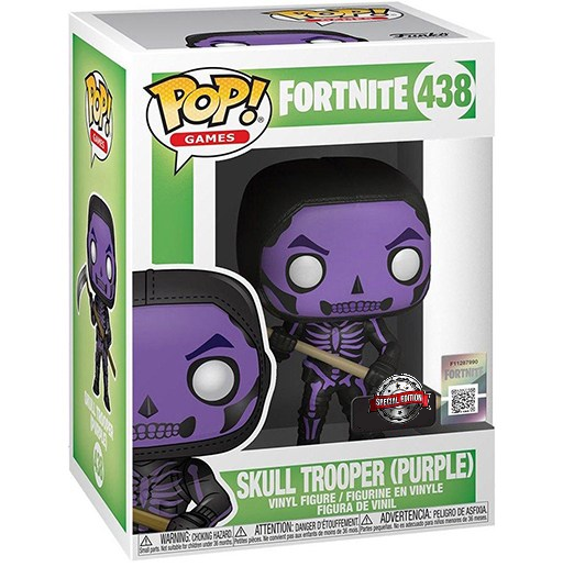 Funko POP! Games Fortnite: Skull Trooper (Purple) Vinyl Figure - Special  Edition