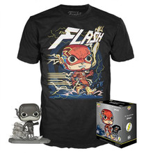 Funko POP! & Tee DC Collection By Jim Lee: The Flash GameStop Exclusive Vinyl Figure & T-Shirt Set - Size: Large - Damaged Box