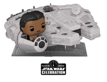 2022 Star Wars Celebration Funko POP! Super Deluxe Star Wars: Lando Calrissian In The Millennium Falcon Exclusive Vinyl Figure - SWC Sticker