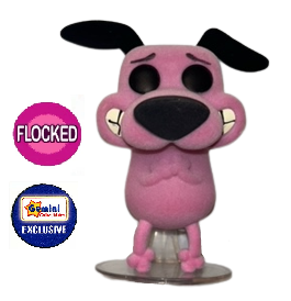 Funko POP! Animation: Flocked Courage The Cowardly Dog Gemini Collectibles  Exclusive Vinyl Figure - Gemini Collectibles
